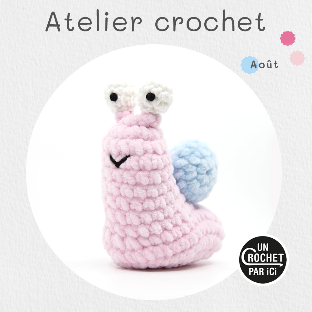 Atelier crochet à thème - escargot Softy - Un crochet par ici