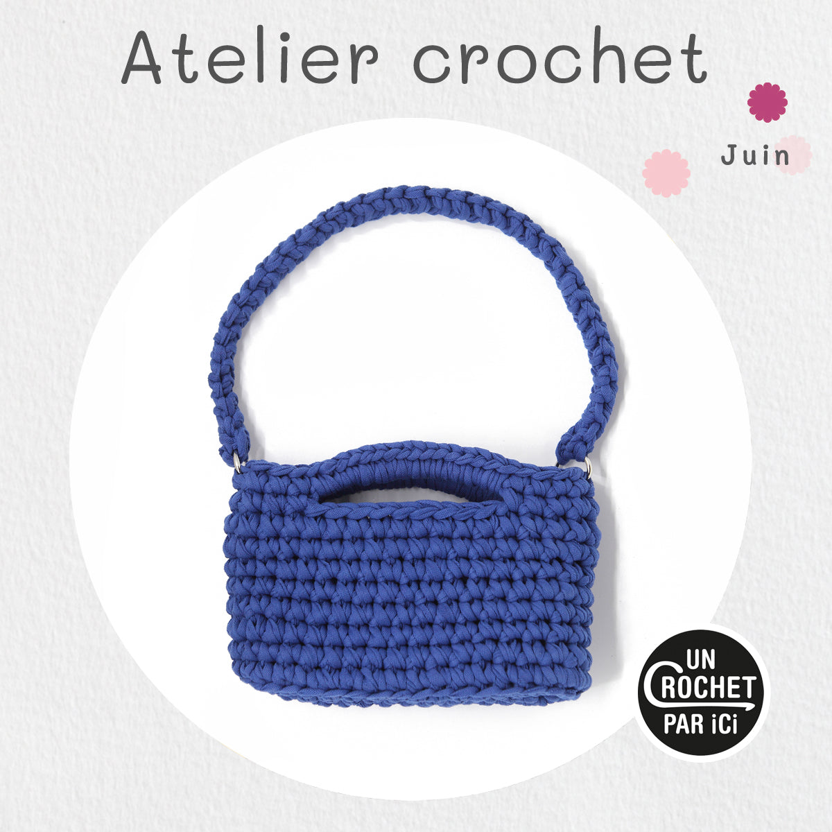 atelier crochet à thème pour crocheter un sac