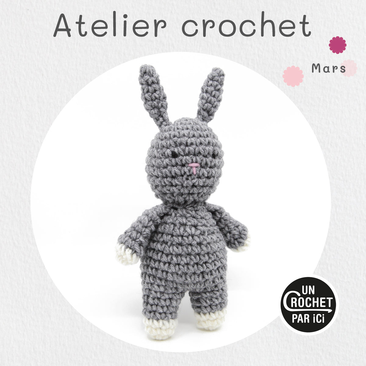 atelier crochet à thème lapin de pâques