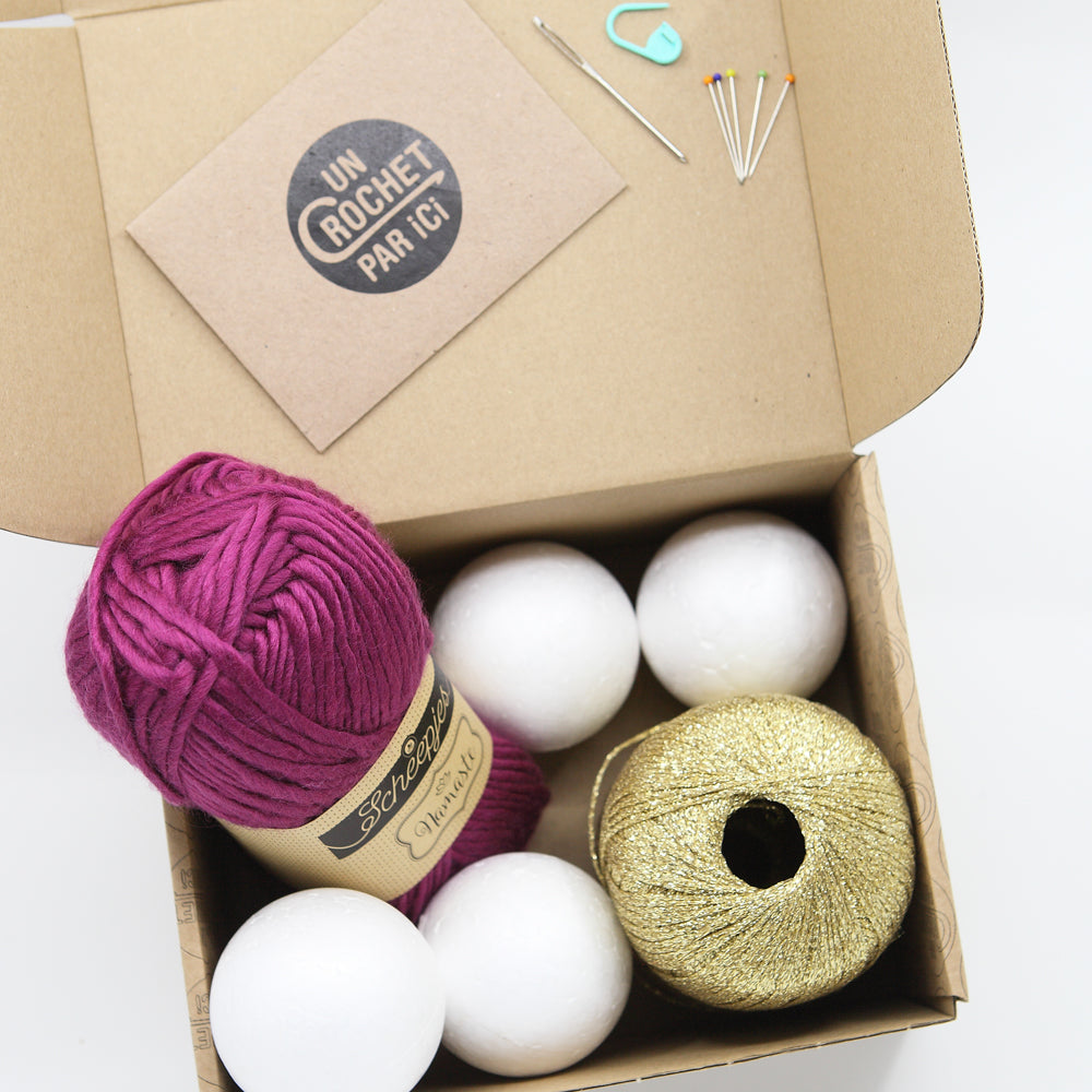 Kit Crochet - 4 Boules de noël