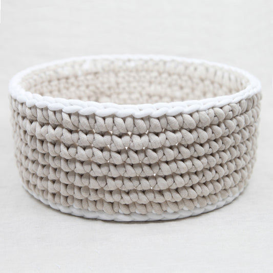 Kit Crochet - Corbeille "Gridou" - couleur unie ou rayée