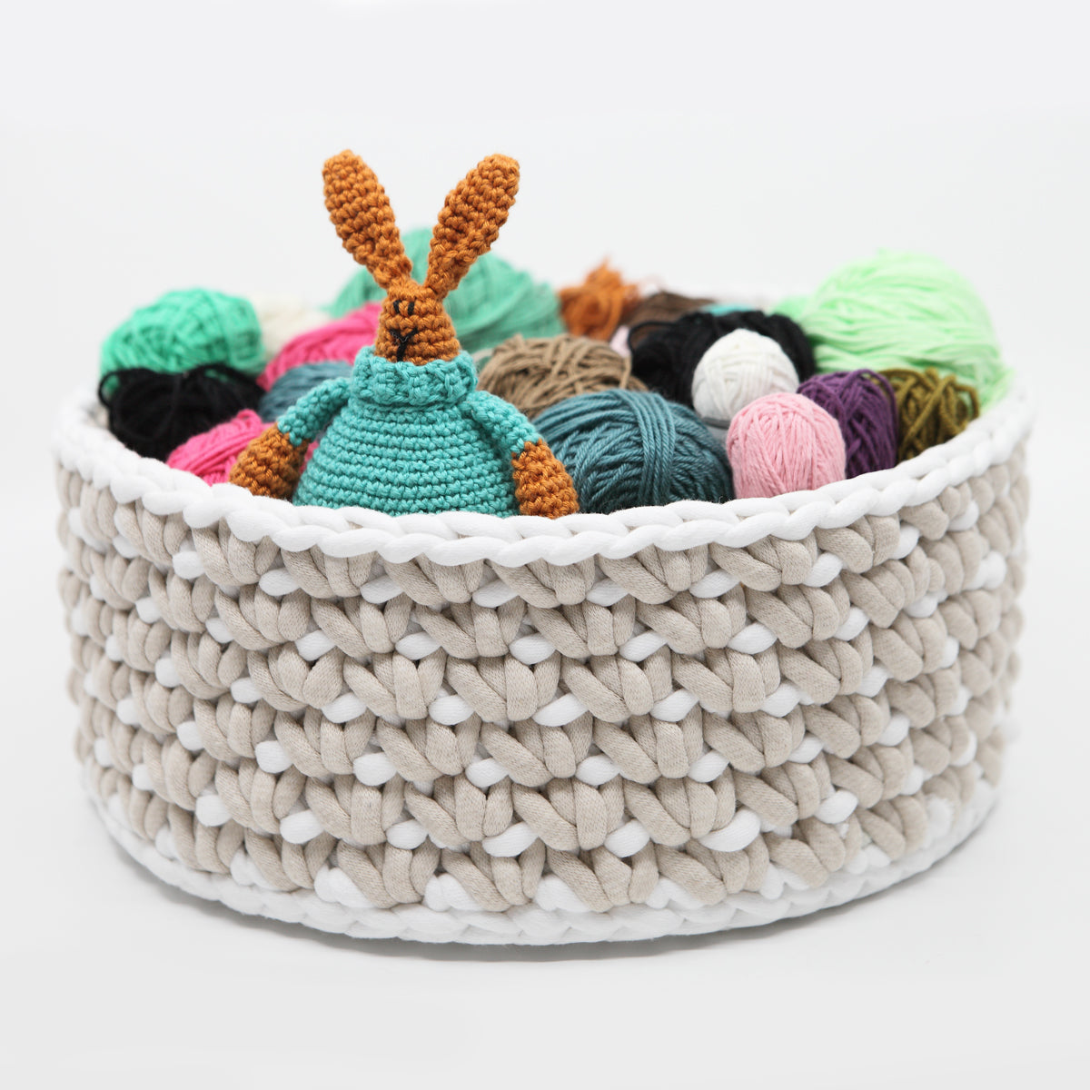 Kit Crochet - Corbeille "Gridou" - Version 2