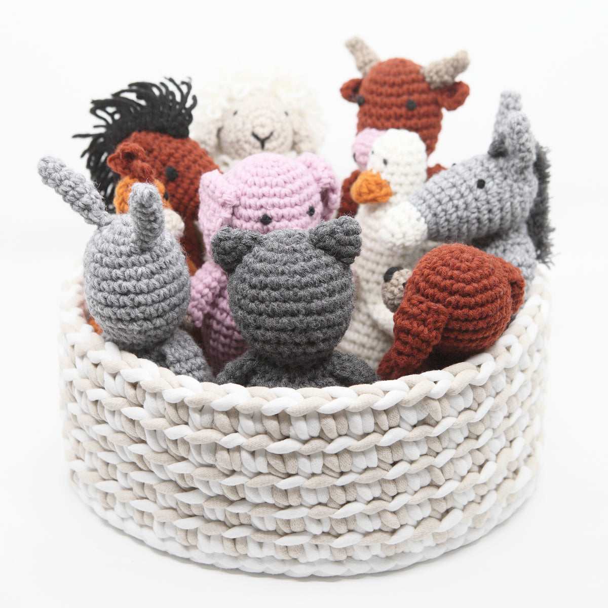 Kit Crochet - Corbeille "Gridou" - Alterné