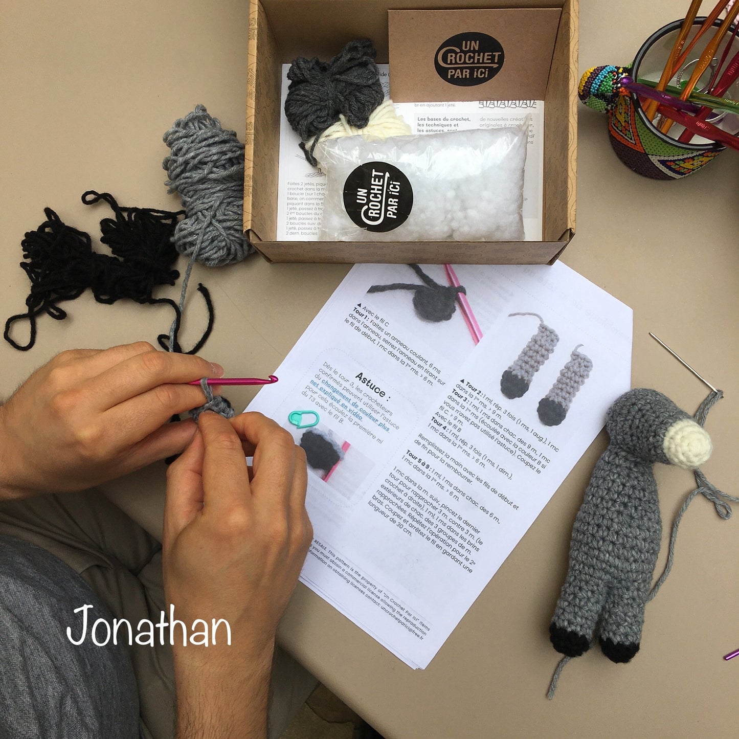 cours de crochet amigurumi l'âne