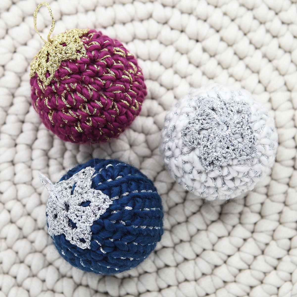 Kit Crochet - 4 Boules de noël