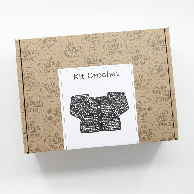 Kit Crochet Layette - Gilet "Youpi"