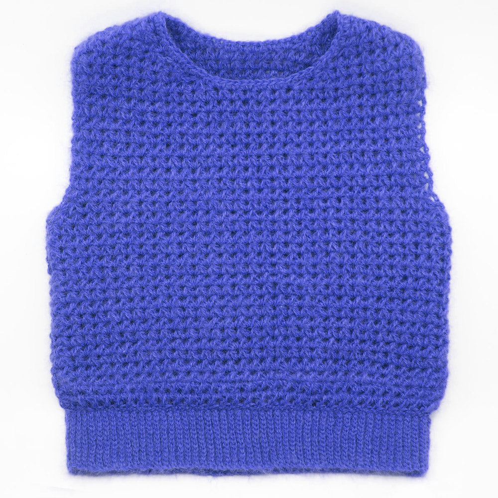 Kit Crochet - Pull mohair sans manche "Youpi"