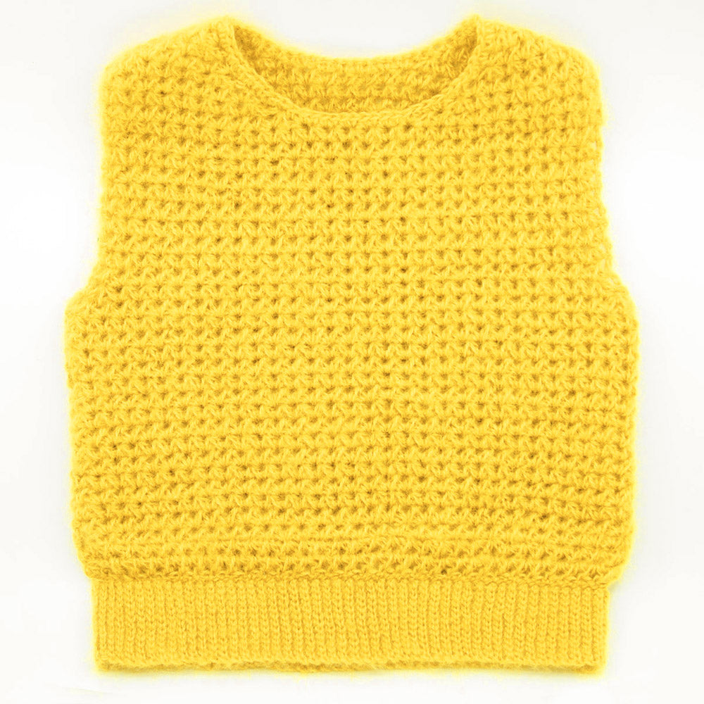Kit Crochet - Pull mohair sans manche "Youpi"
