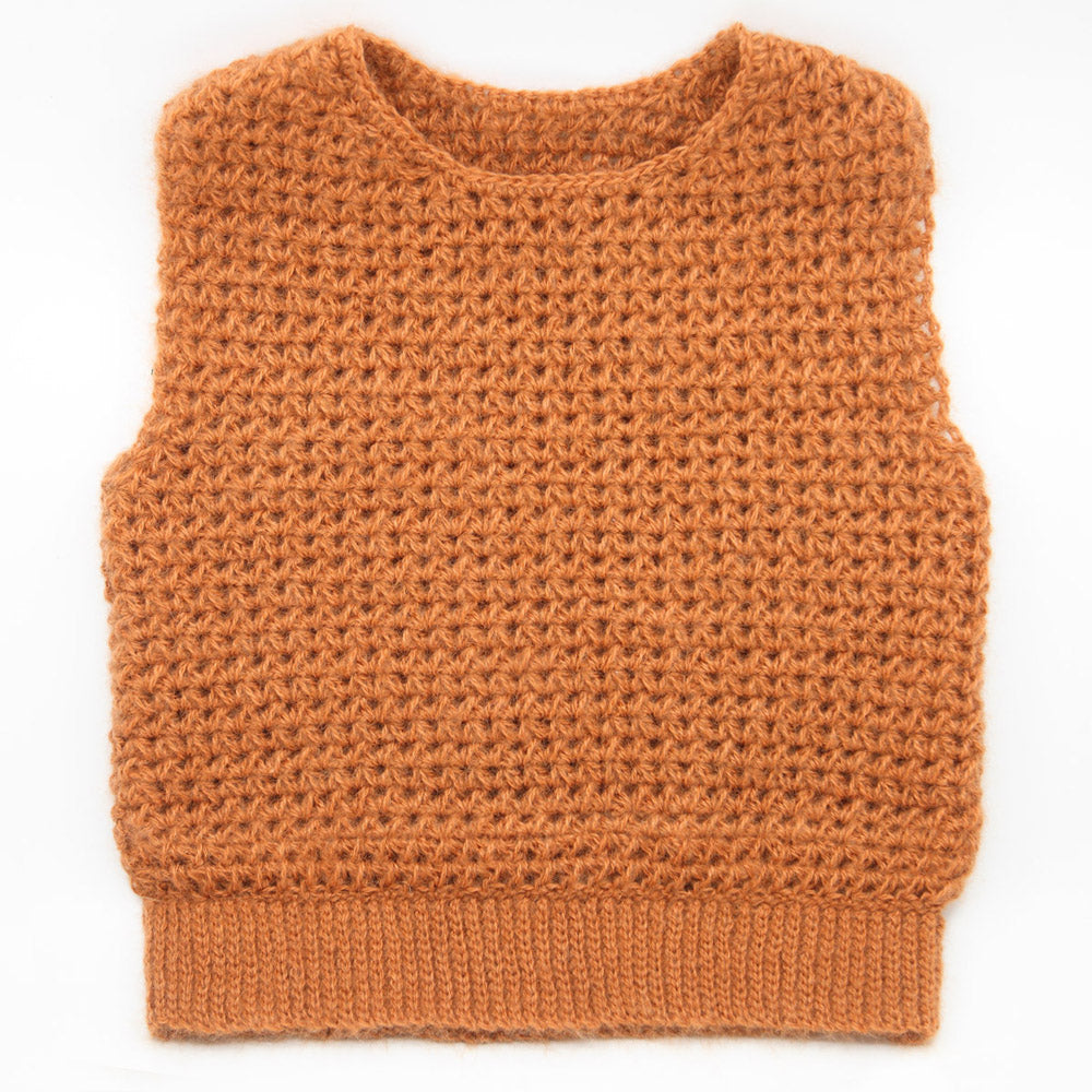 Kit Crochet - Pull mohair sans manche "Youpi"