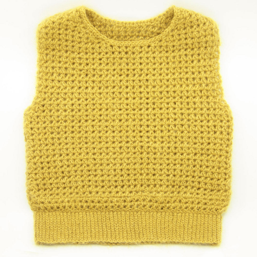 Kit Crochet - Pull mohair sans manche "Youpi"