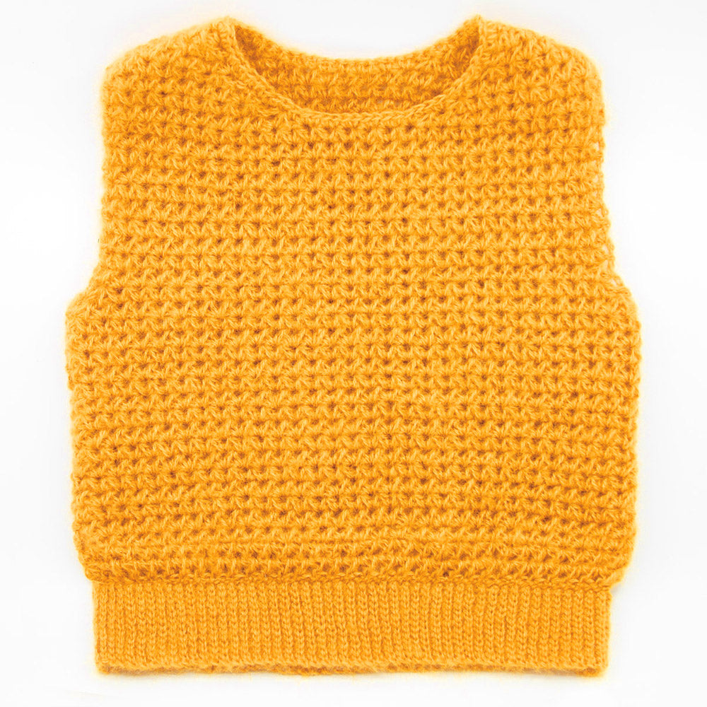 Kit Crochet - Pull mohair sans manche "Youpi"