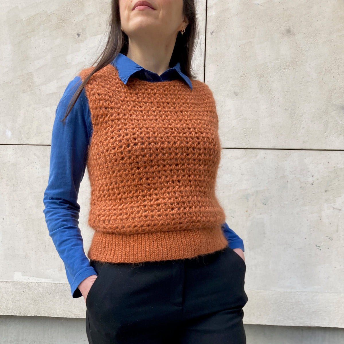 Kit Crochet - Pull mohair sans manche "Youpi"