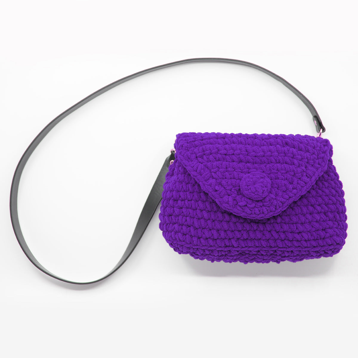 Kit Crochet Sac "Softy" - coloris violet - Un crochet par ici