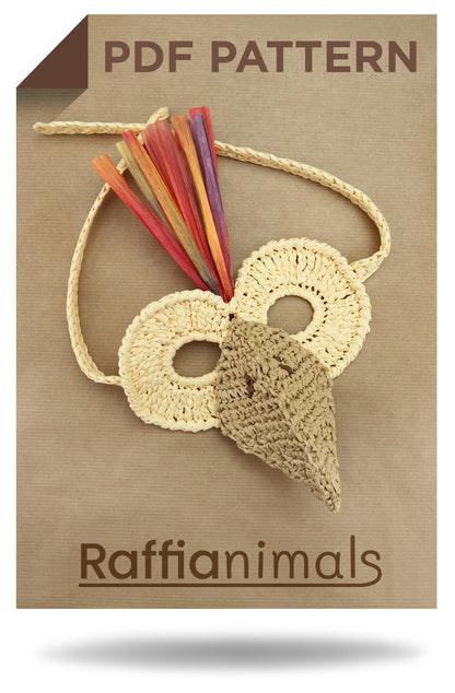 Patron Crochet Raffianimals L'oiseau (Fr+En)