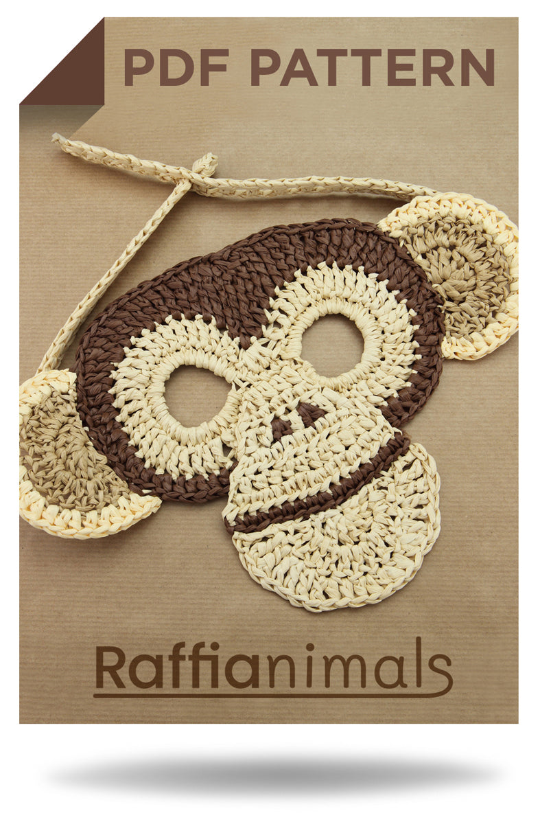 Patron Crochet Raffianimals Le singe (Fr+En)