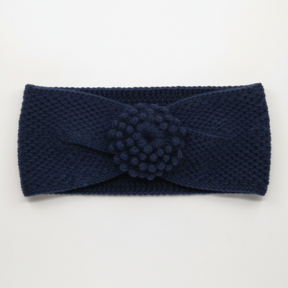 Kit crochet Bandeau Saraa- coloris bleu marine - Un crochet par ici