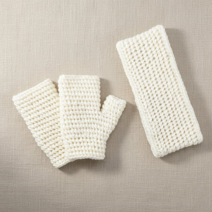 Kit crochet - Pack - Mitaines "Mylène" et Neck&Head Band - Un crochet par ici