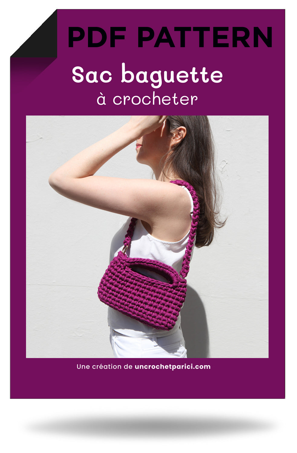 Patron Crochet - Sac Baguette épis - Un crochet par ici