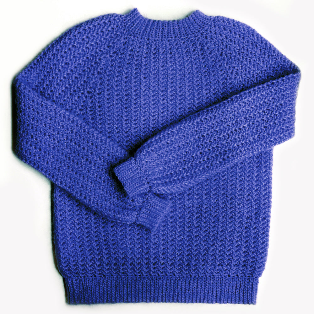 Kit crochet pull oursin- coloris bleu - Un crochet par ici