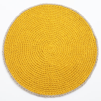 Kit crochet Tapis Gridou - coloris jaune - Un crochet par ici