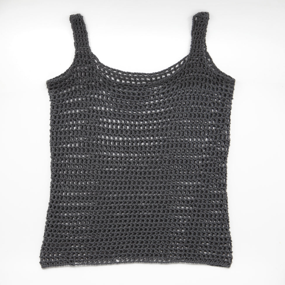 Kit crochet Top Chrono - coloris gris anthracite - Un crochet par ici