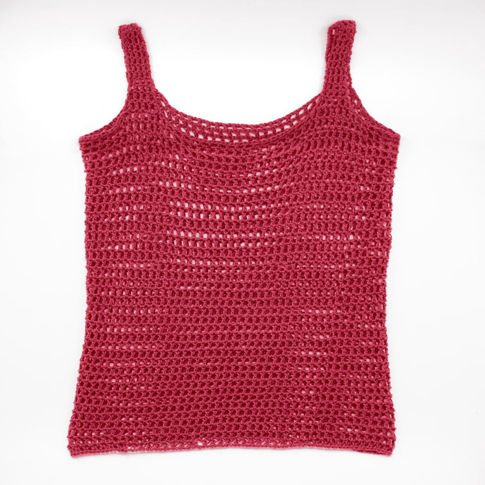 Kit crochet Top Chrono - coloris rouge - Un crochet par ici