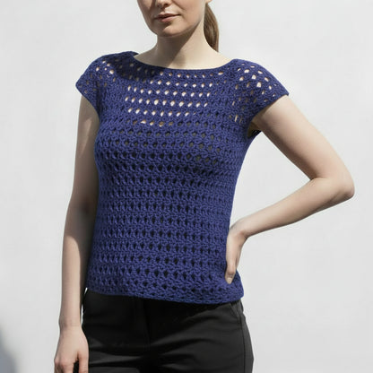 Kit crochet Top X - coloris bleu - Un crochet par ici