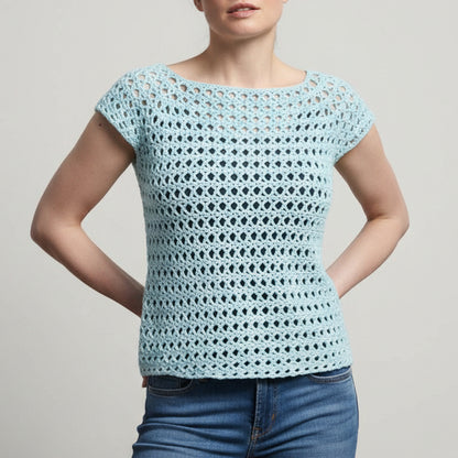 Kit crochet Top X - coloris turquoise - Un crochet par ici