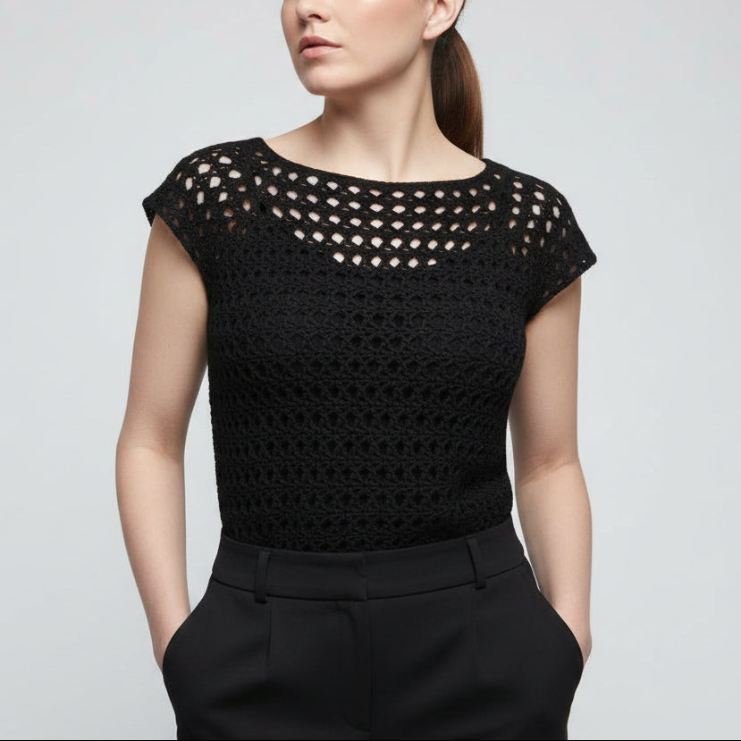 Kit crochet Top X - coloris cnoir - Un crochet par ici