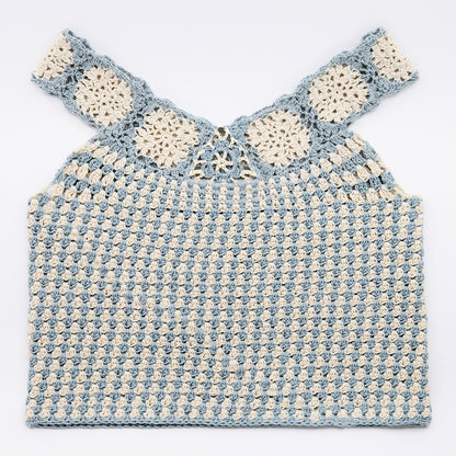 Kit crochet  top Cléo - vue à plat - Un crochet par ici
