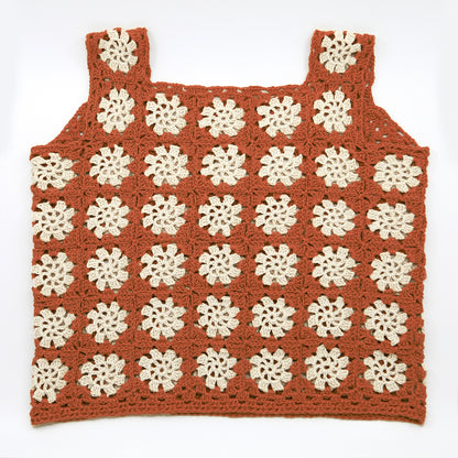 Top “Issime" à crocheter, Granny Square assemblés au fur et à mesure. Un création de la marque Un crochet par ici.