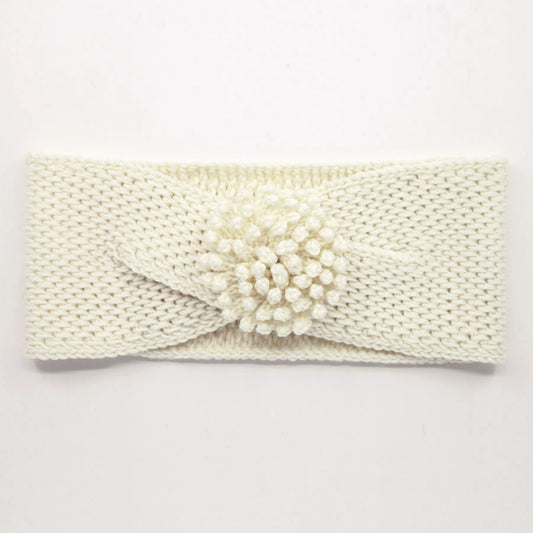 Kit crochet Bandeau Saraa- coloris blanc crème - Un crochet par ici