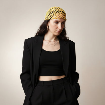Kit crochet Bonnet resille - vue large - Un crochet par ici