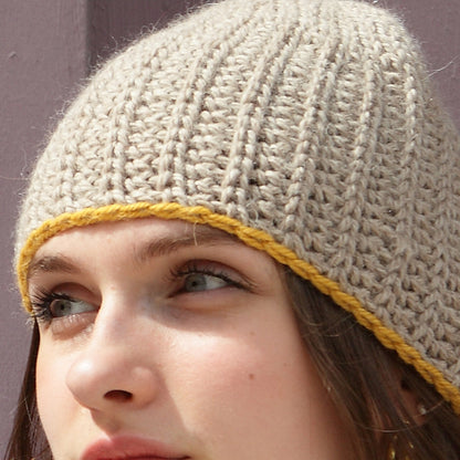 Kit crochet bonnet Gridou - coloris greige - Un crochet par ici