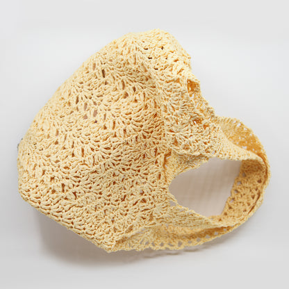 Kit crochet Cabas Raphia - détail souplesse - Un crochet par ici