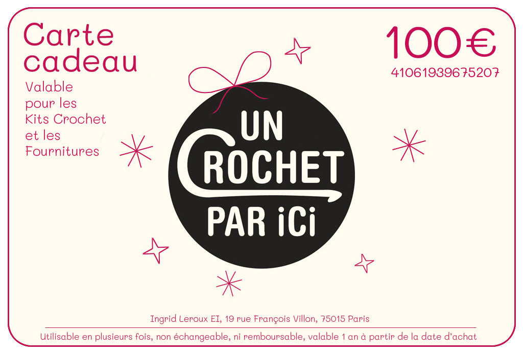 Carte cadeau kits crochet 100€