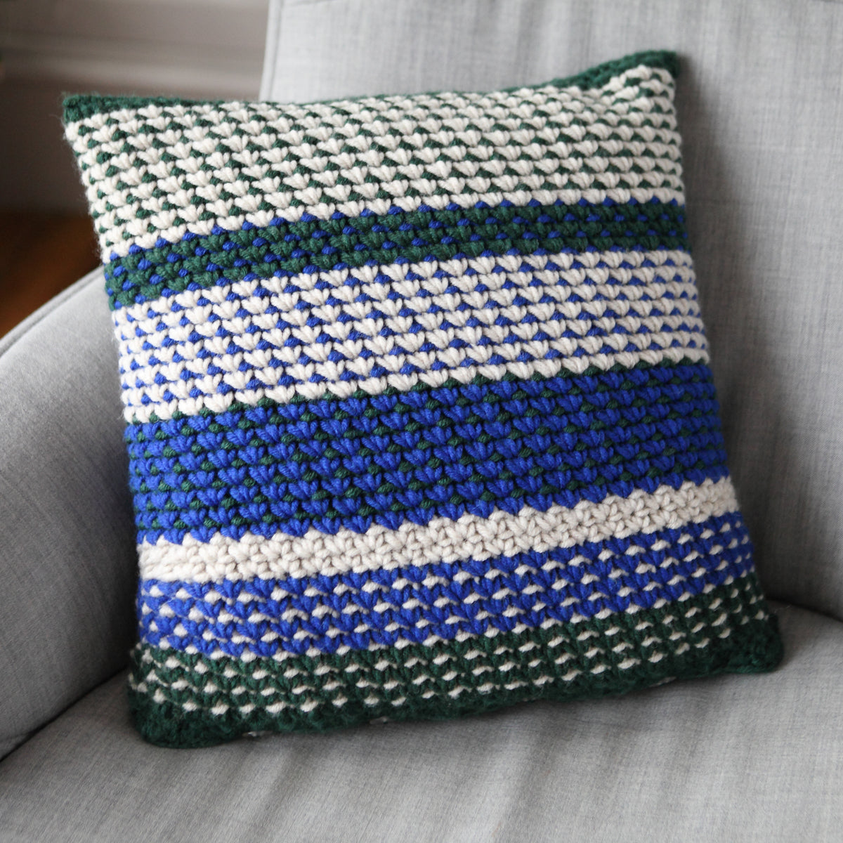 Kit Crochet - Housse de coussin "Gridou"