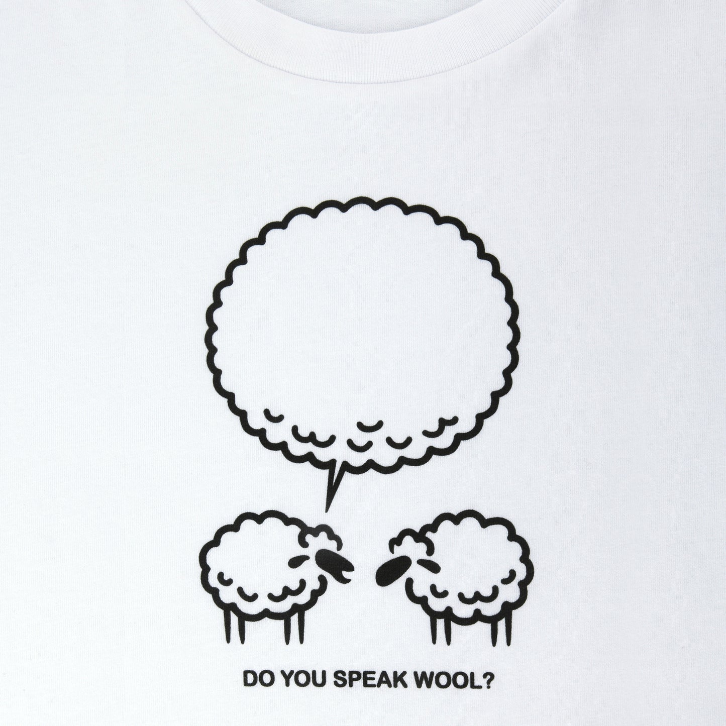 T-shirt Do you speak wool ? - illustration - Un crochet par ici