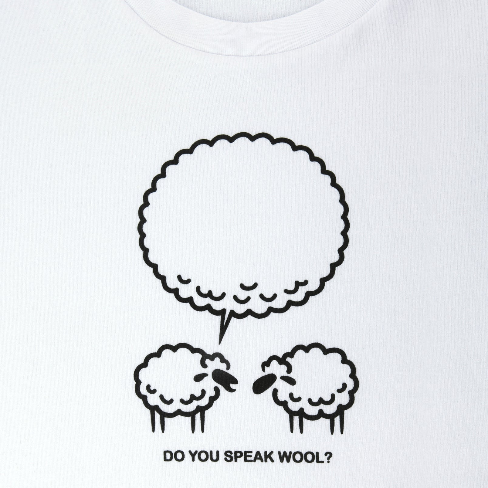 T-shirt Do you speak wool ? - illustration - Un crochet par ici