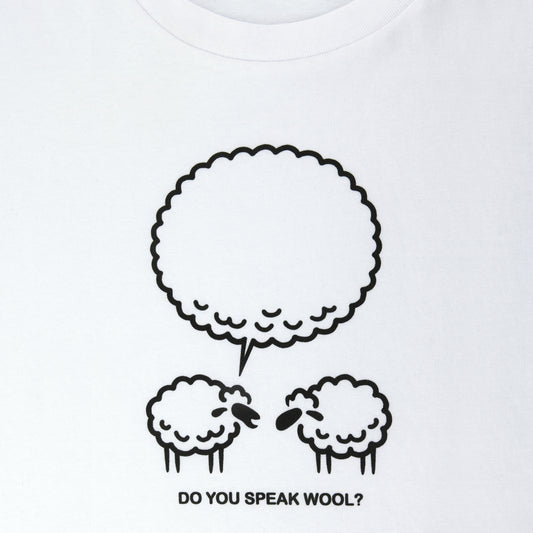 T-shirt Do you speak wool ? - illustration - Un crochet par ici
