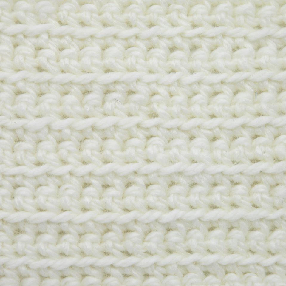 Kit crochet écharpe Albane- coloris blanc crème - Un crochet par ici