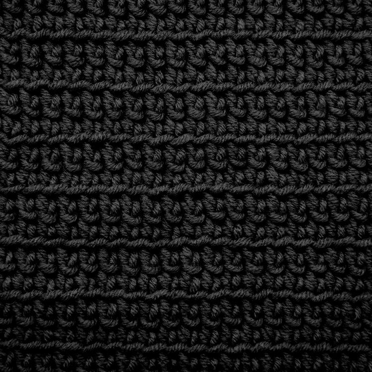 Kit crochet écharpe Albane- détail point Albane noir - Un crochet par ici