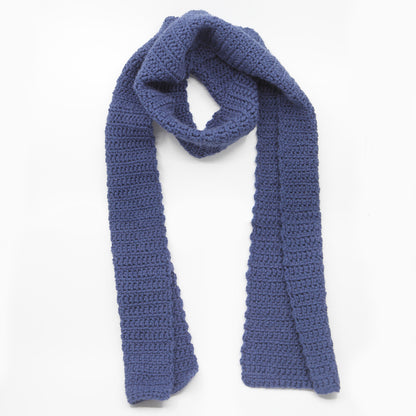 Kit crochet écharpe Albane- coloris bleu - Un crochet par ici