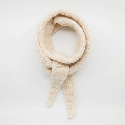 Kit crochet - Écharpe "Croissantine" - Coloris crème - Un crochet par ici