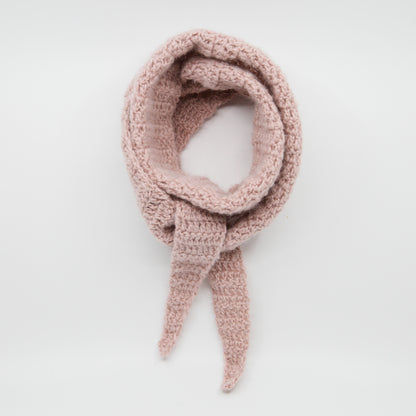 Kit crochet - Écharpe "Croissantine" - Coloris rose poudré - Un crochet par ici