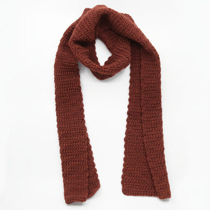 Kit crochet écharpe Albane- coloris marron - Un crochet par ici