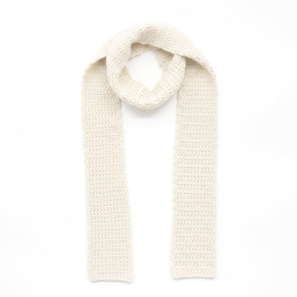 Kit crochet écharpe Albane- coloris blanc crème - Un crochet par ici