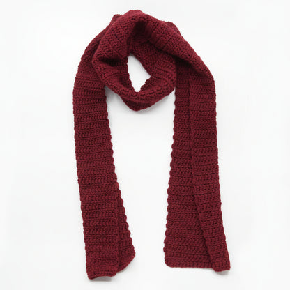 Kit crochet écharpe Albane- coloris rouge - Un crochet par ici