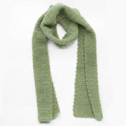 Kit crochet écharpe Albane- coloris vert kaki - Un crochet par ici