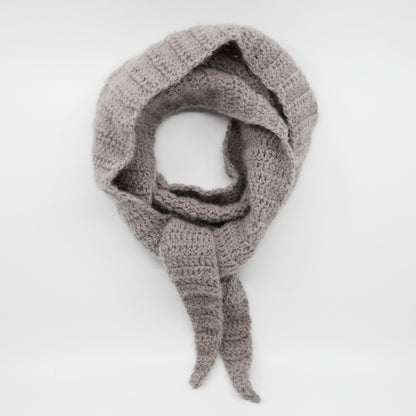 Kit crochet - Écharpe "Croissantine" - Coloris gris taupe - Un crochet par ici